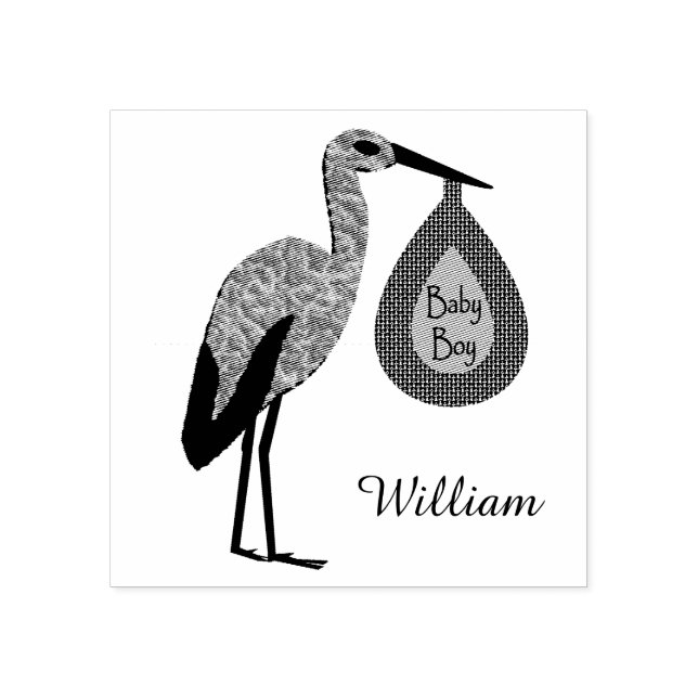 Carimbo De Borracha Cachorro Azul, Bebê-Garoto Personalizado (Impressão)