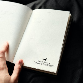 Carimbo De Borracha Cachorro German shepherd Minimalista, da Bibliotec