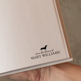 Carimbo De Borracha Cachorro Minimalista, da Biblioteca