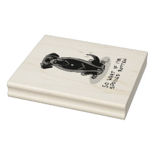 Carimbo De Borracha Cachorro preto roxo e giro preto Labrador