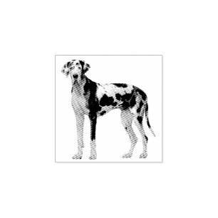 Carimbo De Borracha Cachorro Puppy Putest Black White Great Dane
