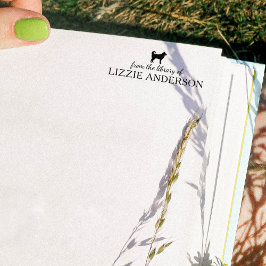 Carimbo De Borracha Cachorro Rouco Minimalista Da Biblioteca De, Livro