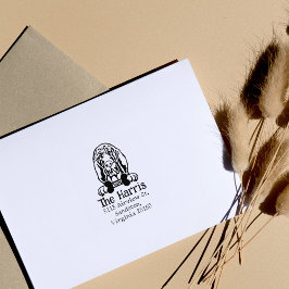 Carimbo De Borracha Cachorro Sangrento, Endereço De Regresso Personali