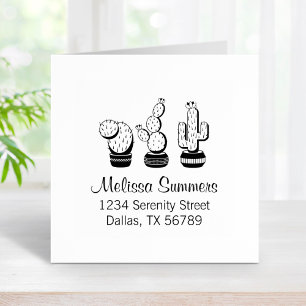 Carimbo De Borracha Cactos Potentes - Endereço das Plantas de Cactus