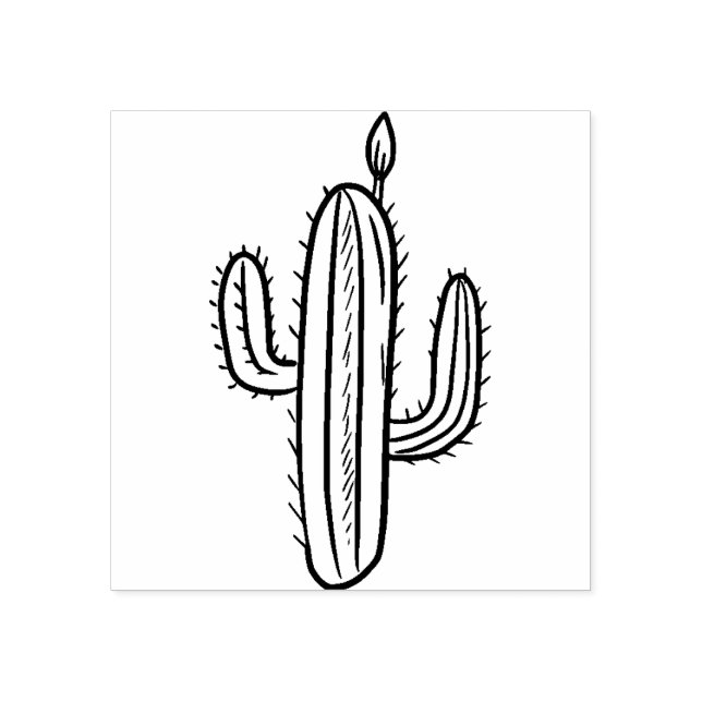 Carimbo De Borracha Cactus Scrapbooking (Impressão)