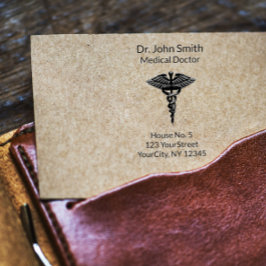 Carimbo De Borracha Cadubo Médico Simples Profissional Branco Preto