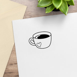 Carimbo De Borracha Café Mug com lealdade a Doodle Cardíaca Ganhe Uma
