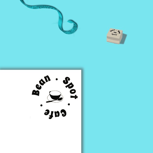 Carimbo De Borracha Café, Taça e Logo Spoon (Criador carregado)