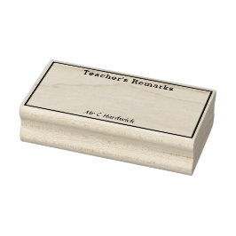 Carimbo De Borracha Caixa de Comentários do Professor com Nome