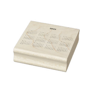 Carimbo De Borracha Calendário Mensal Quadrado 2025