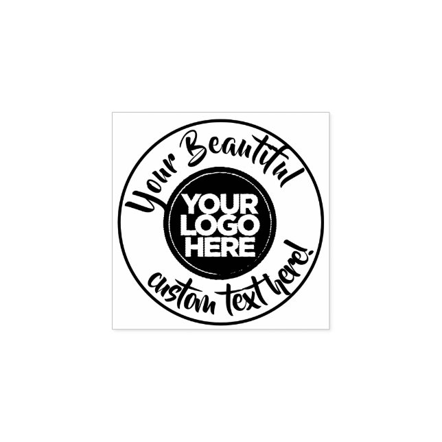 Carimbo De Borracha Caligrafia do script de texto circular circular El (Impressão)