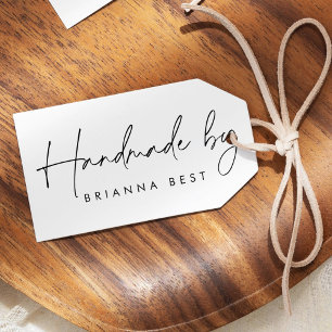 Carimbo De Borracha Caligrafia minimalista moderna personalizada "feit