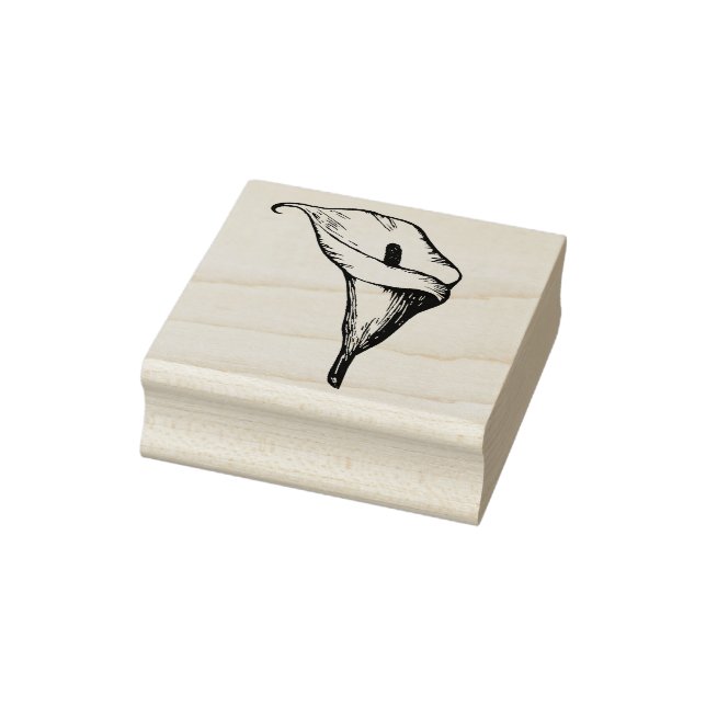 Carimbo De Borracha Calla Lily Blossom Floral Botânica (Carimbo)