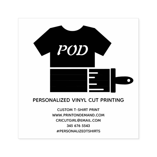 Carimbo De Borracha camiseta Print On Demand (Impressão)