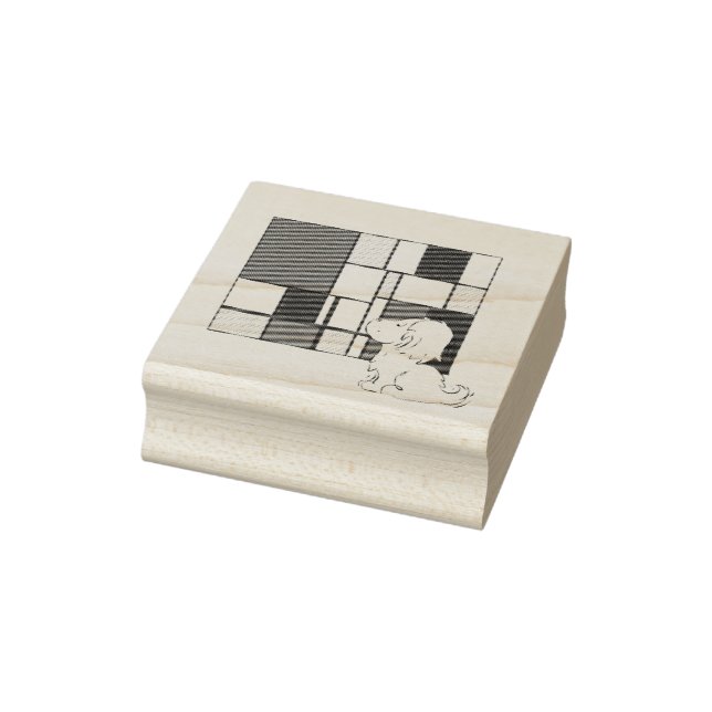 Carimbo De Borracha Camomila Inspirada em Mondrian (Carimbo)