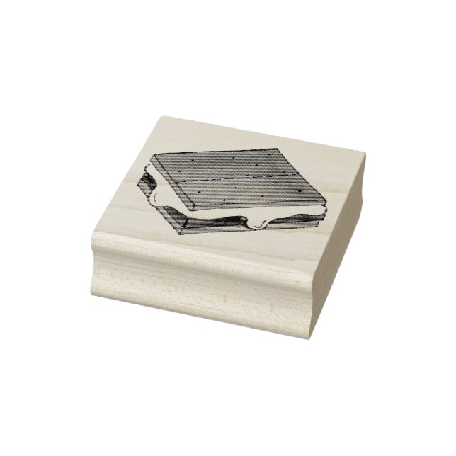 Carimbo De Borracha Camp Fire S'mores Chocolate Tostado Márshallow (Carimbo)