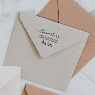 Carimbo De Borracha Camp Theme   Family Name Signature Return Address