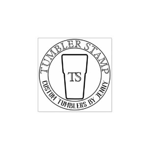 Carimbo De Borracha Caneca com Letra Monograma