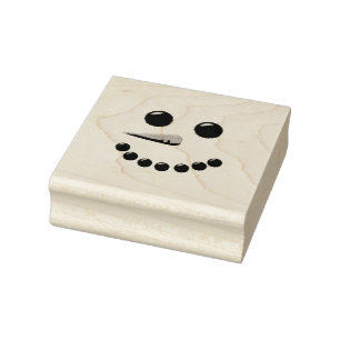 Carimbo De Borracha Cara bonito do boneco de neve