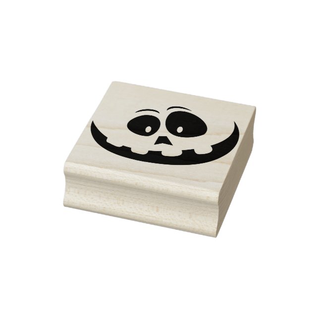 Carimbo De Borracha Cara de abóbora cabra do Halloween selo de arte (Carimbo)