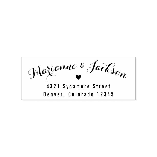 Carimbo De Borracha Cardíaco Corajoso Personalizado Endereço de Devolu (Impressão)