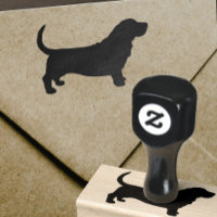 Carneiro de Cachorro Basset Raça Silhouette Carimb
