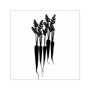 Carimbo De Borracha Carrots Vegetarian Vegan