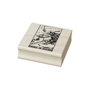 Carimbo De Borracha Cartão Tarot: Cavaleiro das Espadas Personalizado
