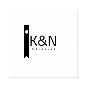 Carimbo De Borracha Cartaz de Casamento do Logotipo Inicial do Decor d