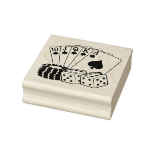 Carimbo De Borracha Cartões de Jogo Casino, Arte de Poker