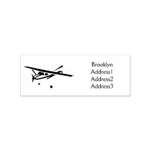 Carimbo De Borracha Cartografia da aeronave com relação de triciclo