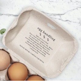 Carimbo De Borracha Cartonagem de manuseamento de ovos frescos de Faze