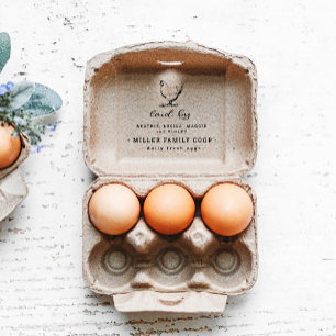 Carimbo De Borracha Cartonagem de ovos de galinha de Fazenda familiar