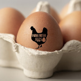 Carimbo De Borracha Cartonagem de ovos frescos de Fazenda de galinha