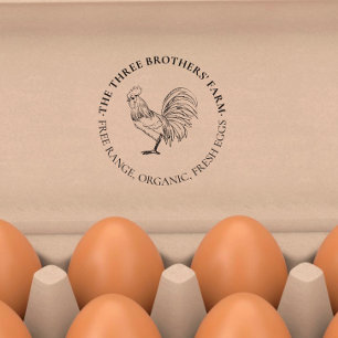 Carimbo De Borracha Cartonagem de ovos redonda e de frango russo