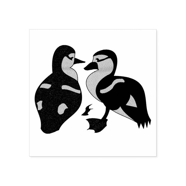 Carimbo De Borracha Cartoon Adorável Twin Baby Duckling Huddling (Impressão)