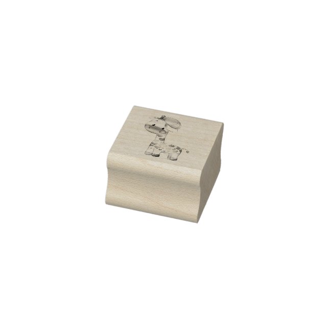 Carimbo De Borracha Cartoon Personalizado Cartoon Menino Girafa Cartaz (Carimbo)