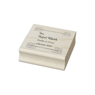 Carimbo De Borracha Casais dourados vintage brilho a combinação perfei