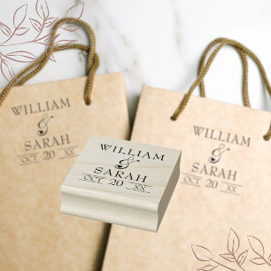 Carimbo De Borracha Casais Nomes de Novos Casos Típica Elegante Simple