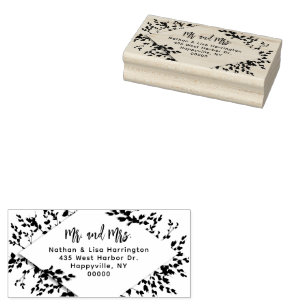 Carimbo De Borracha Casal casado Sr. e Sra. Vines Endereço de Regresso