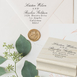 Carimbo De Borracha Casamento clássico preto e branco tradicional