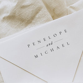 Carimbo De Borracha Casamento com Tipografia Elegante