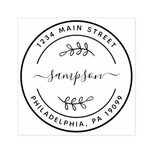 Carimbo De Borracha Casamento da família de negócios moderna (Impressão)