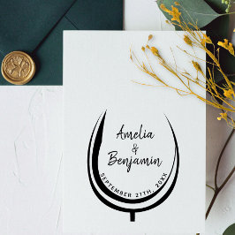 Carimbo De Borracha Casamento de Casais de Tipografia de Vidro