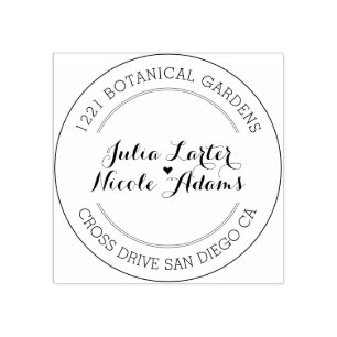 Carimbo De Borracha Casamento de Folhagem de Flor Selvagem Roxo Orange