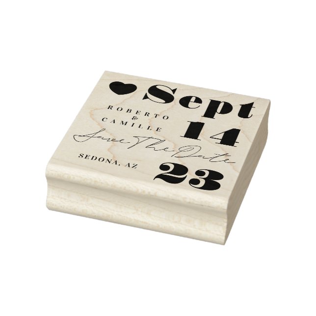 Carimbo De Borracha Casamento de Impressão mínimo moderno em negrito S (Carimbo)