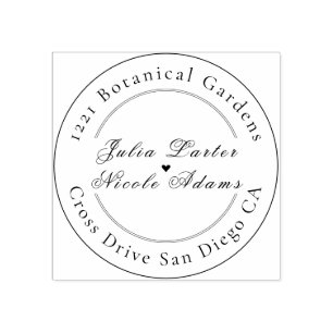 Carimbo De Borracha Casamento de Moldura Floral Romântica Pearl Swan