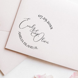 Carimbo De Borracha Casamento de Oyster Shells