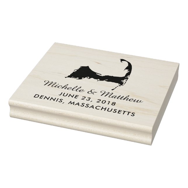 Carimbo De Borracha Casamento do Map de Massachusetts do Cabo Cod Salv (Carimbo)