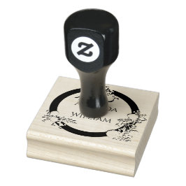 Carimbo De Borracha Casamento finamente florido